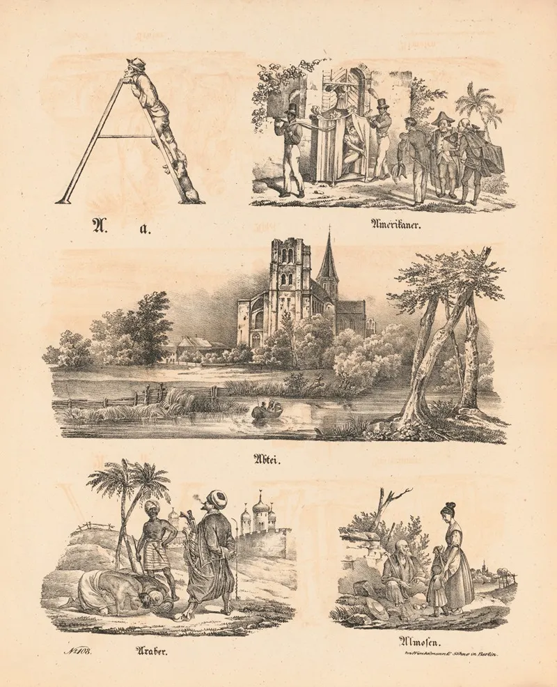 Das Allegrosste Bilder Abc A Wall Art by Theodor Hosemann - High-Resolution Digital Print