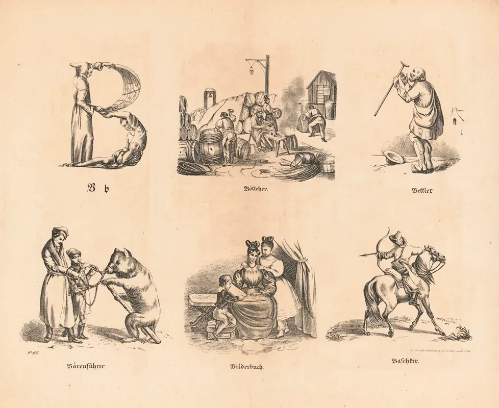 Das Allegrosste Bilder Abc B Wall Art by Theodor Hosemann - High-Resolution Digital Print