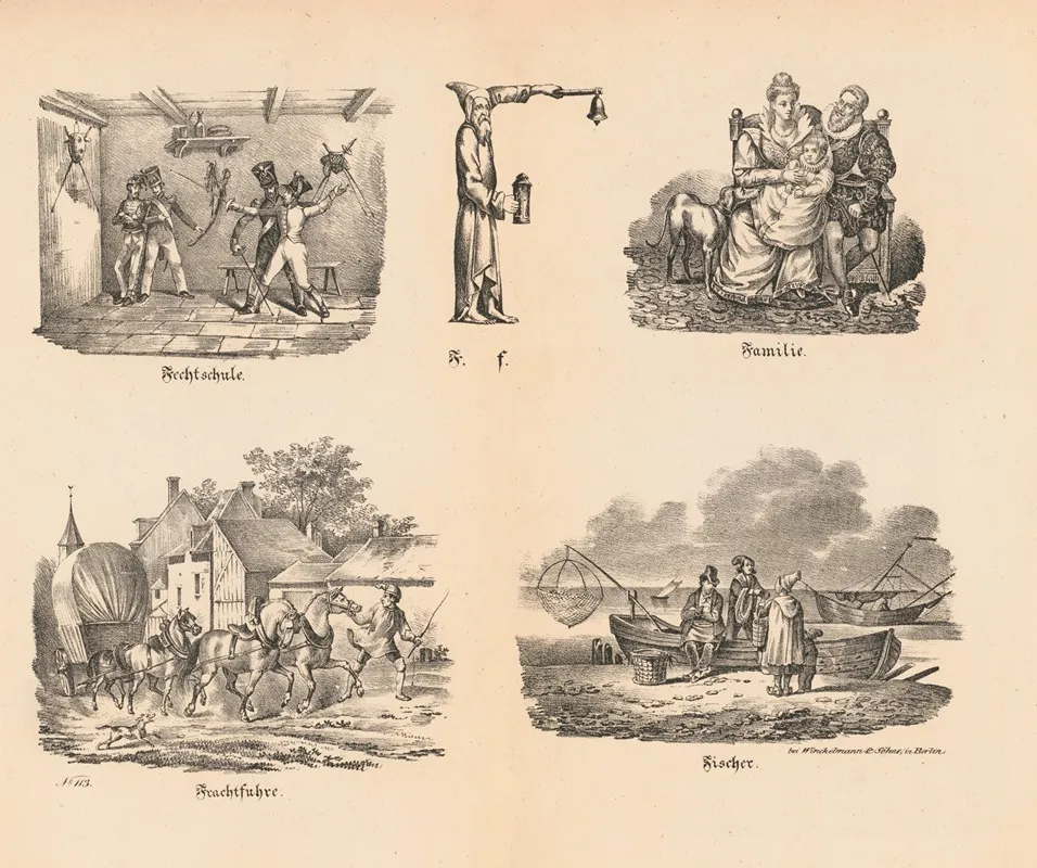 Das Allegrosste Bilder Abc F Wall Art by Theodor Hosemann - High-Resolution Digital Print