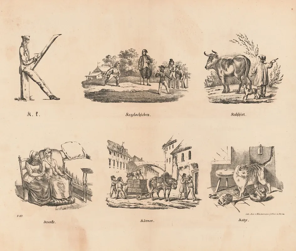 Das Allegrosste Bilder Abc K Wall Art by Theodor Hosemann - High-Resolution Digital Print