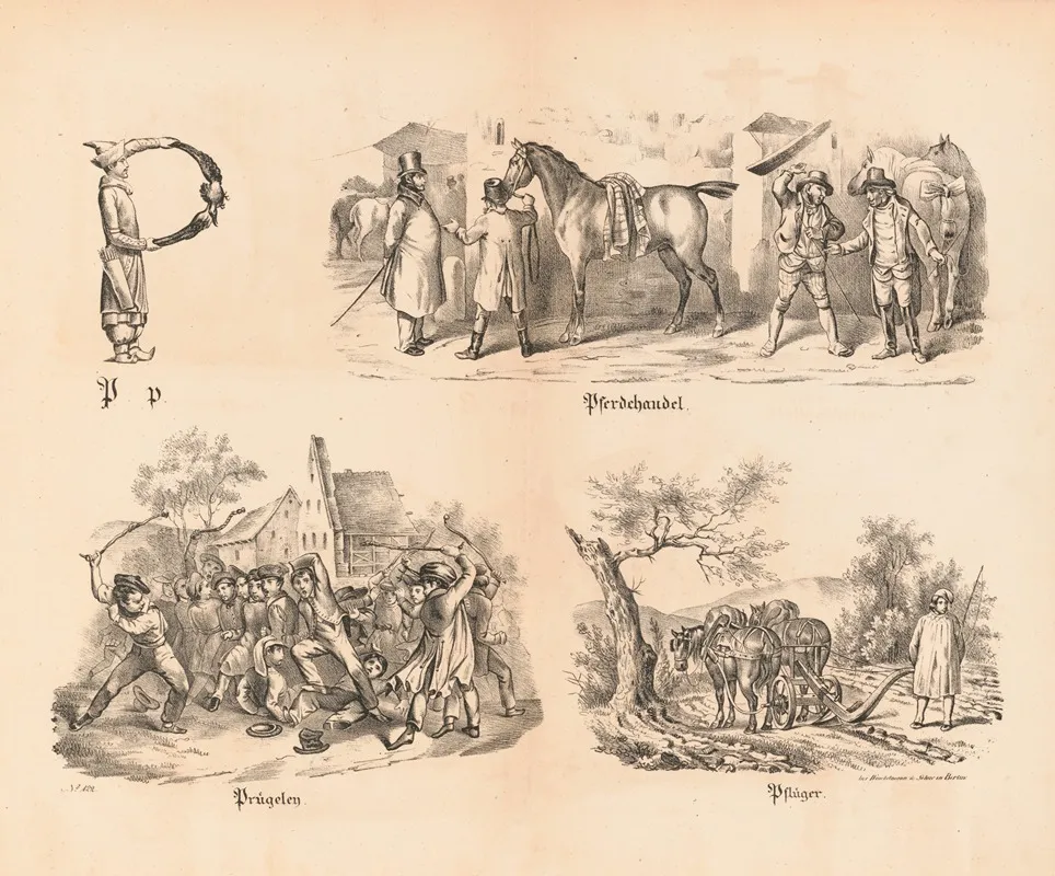 Das Allegrosste Bilder Abc P Wall Art by Theodor Hosemann - High-Resolution Digital Print