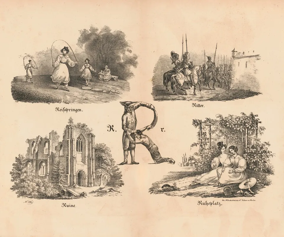 Das Allegrosste Bilder Abc R Wall Art by Theodor Hosemann - High-Resolution Digital Print