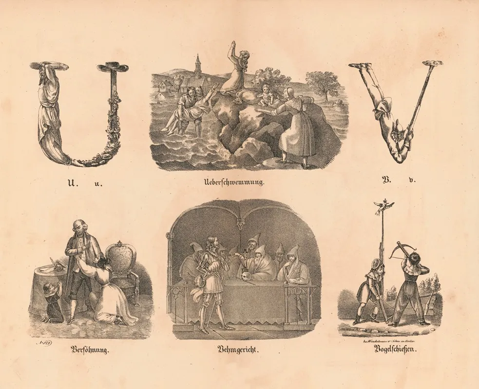 Das Allegrosste Bilder Abc Uv Wall Art by Theodor Hosemann - High-Resolution Digital Print