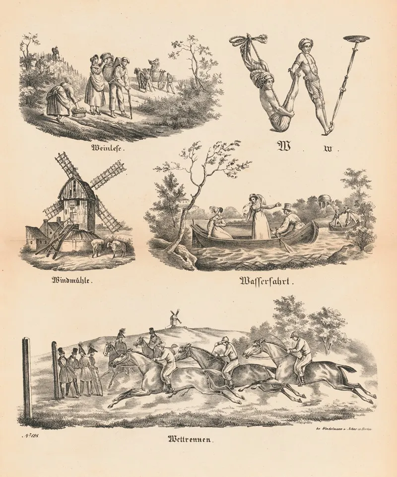 Das Allegrosste Bilder Abc W Wall Art by Theodor Hosemann - High-Resolution Digital Print