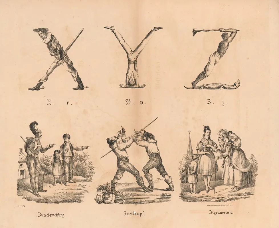 Das Allegrosste Bilder Abc Xyz Wall Art by Theodor Hosemann - High-Resolution Digital Print