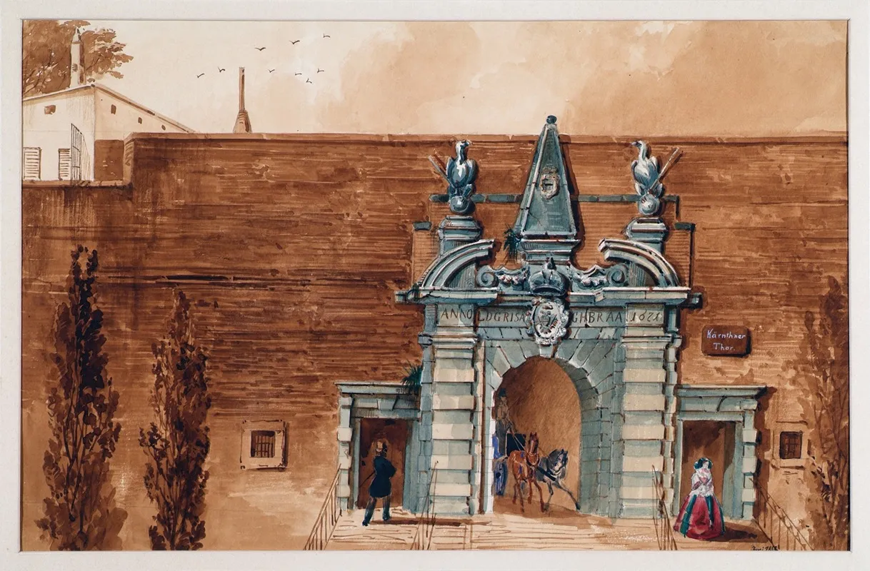 Das Alte Karntnertor In Wien Von Ausen Wall Art by Anton Stutzinger - High-Resolution Digital Print