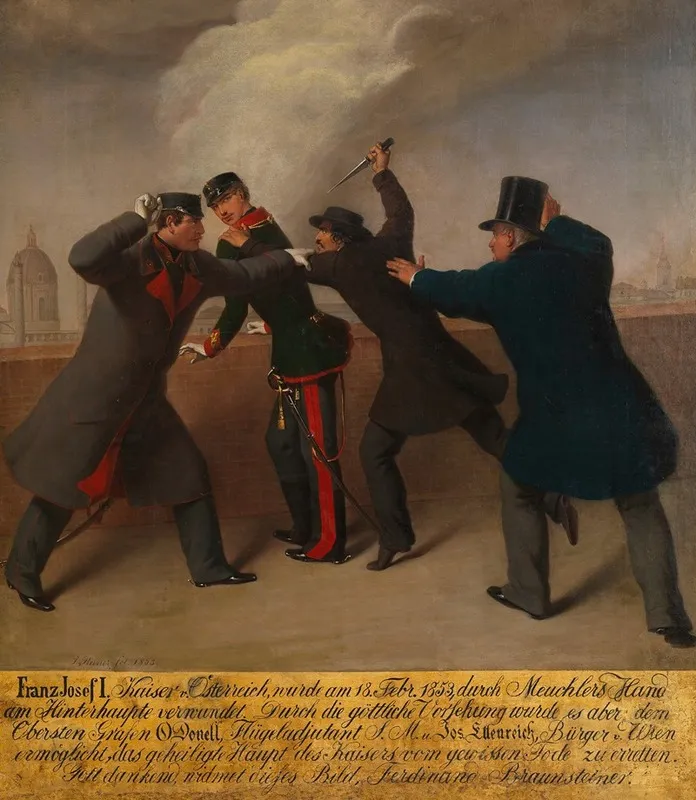 Das Attentat Auf Kaiser Franz Joseph I Wall Art by Johann Josef Reiner - High-Resolution Digital Print