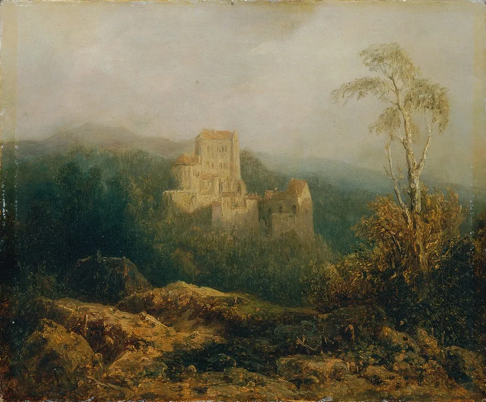 Das Bergschloss Wall Art by August Piepenhagen - High-Resolution Digital Print