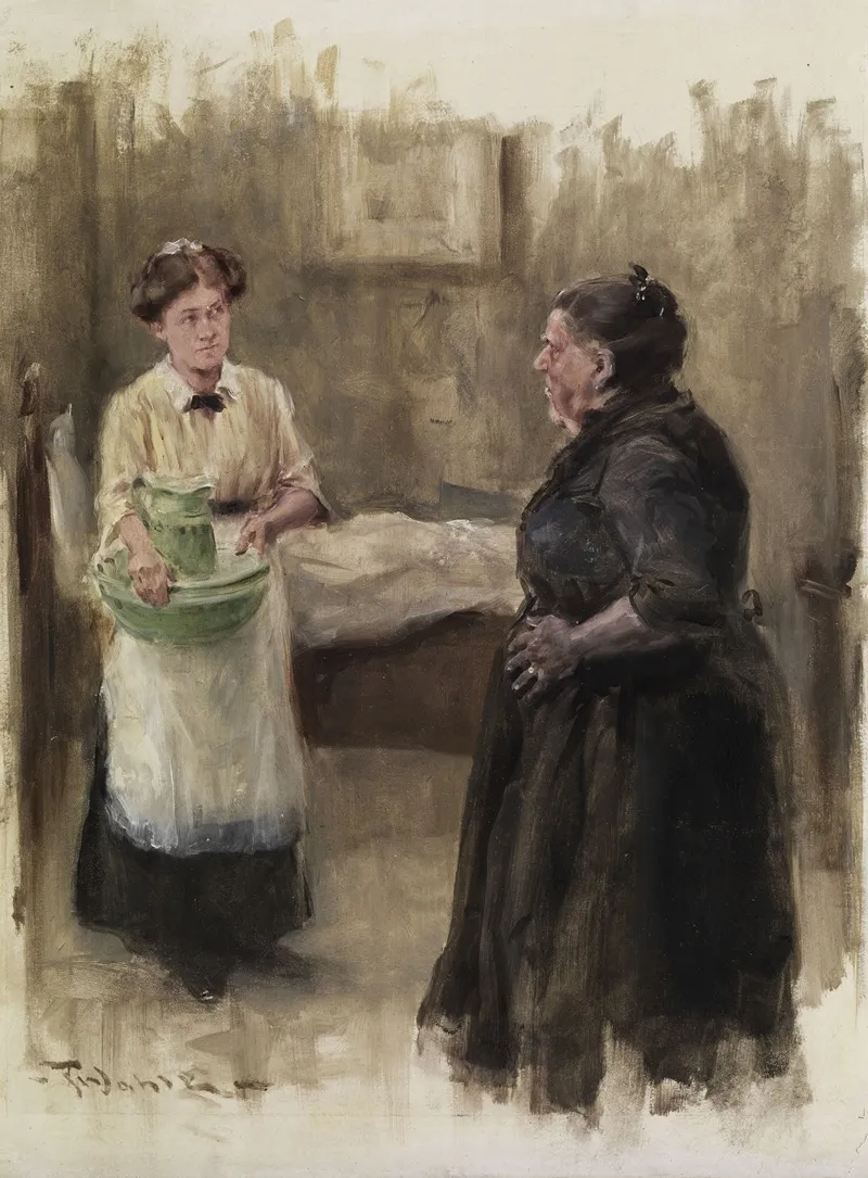 Das Dienstpersonal Wall Art by Friedrich Wahle - High-Resolution Digital Print