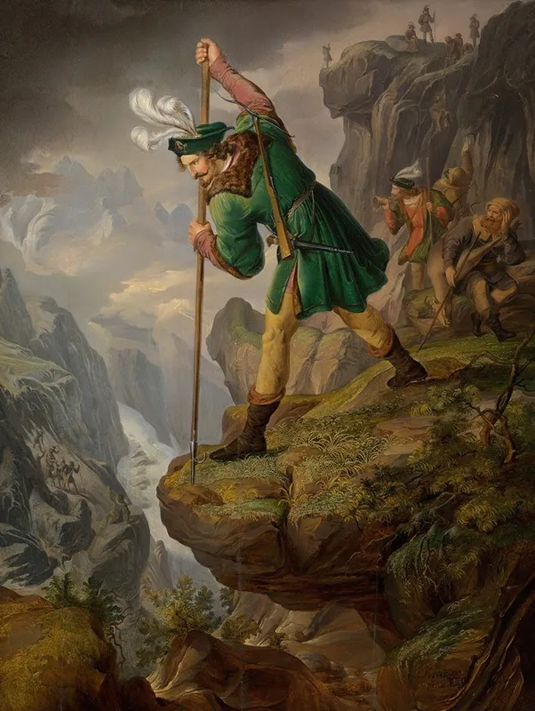 Das Ende Der Gamsjagd Wall Art by Franz Krammer - High-Resolution Digital Print