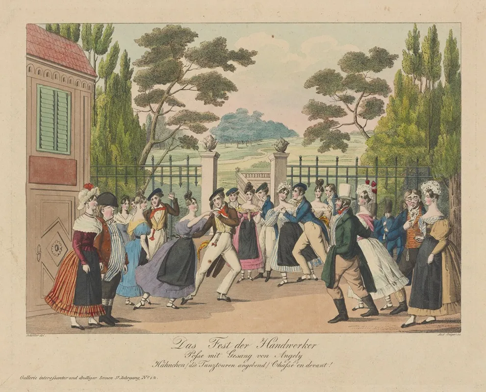 Das Fest Der Handwerker Posse Mit Gesang Von Angely Wall Art by Johann Christian Schoeller - High-Resolution Digital Print