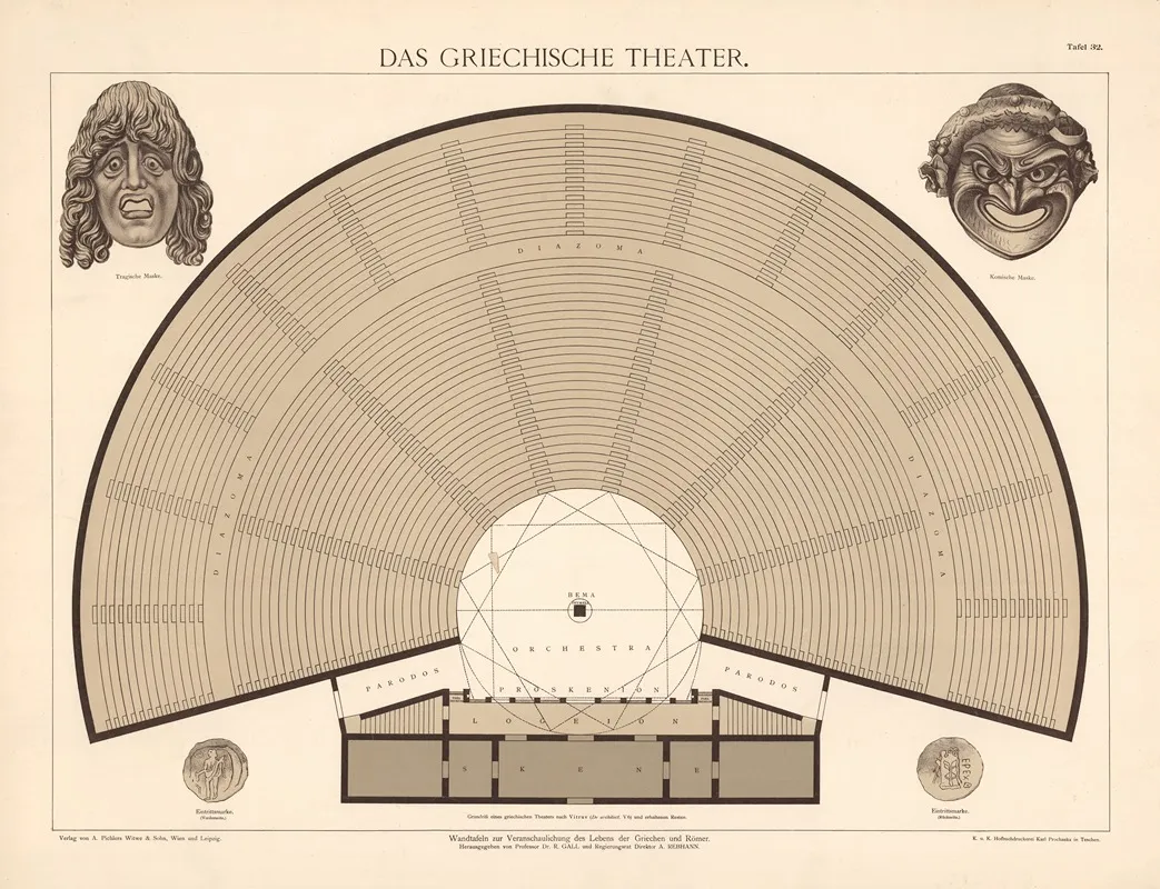 Das Griechische Theater Wall Art by A. Pichlers Witwe &amp; Sohn - High-Resolution Digital Print