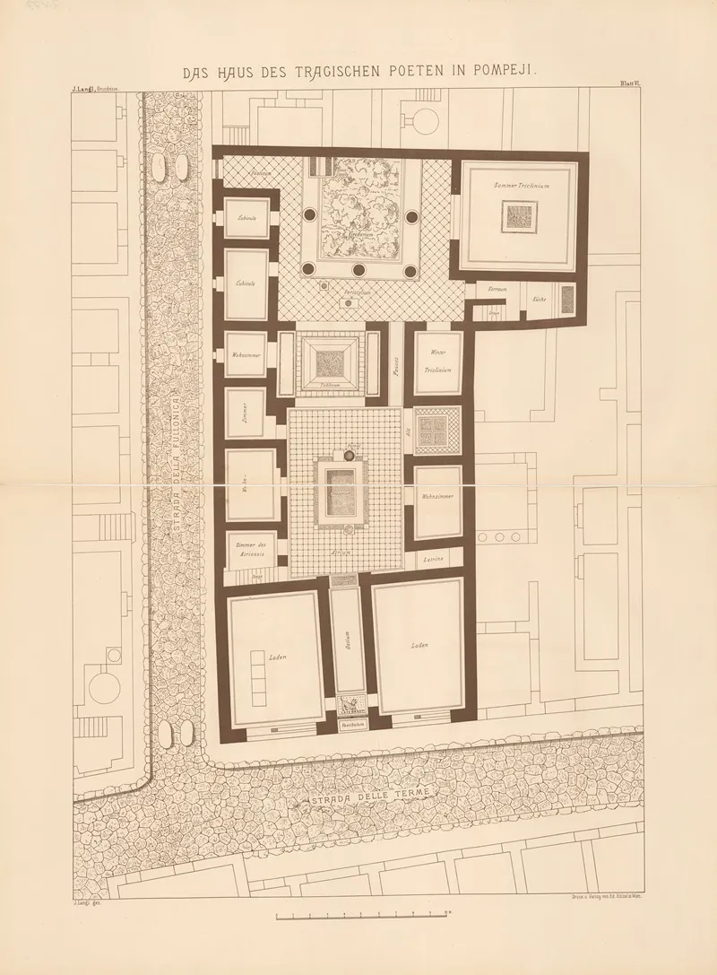 Das Haus Des Tragischen Poeten In Pompeji