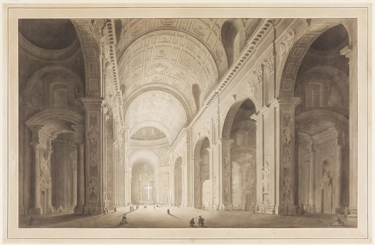 Das Innere Der Peterskirche In Rom Wall Art by Francesco Pannini - High-Resolution Digital Print