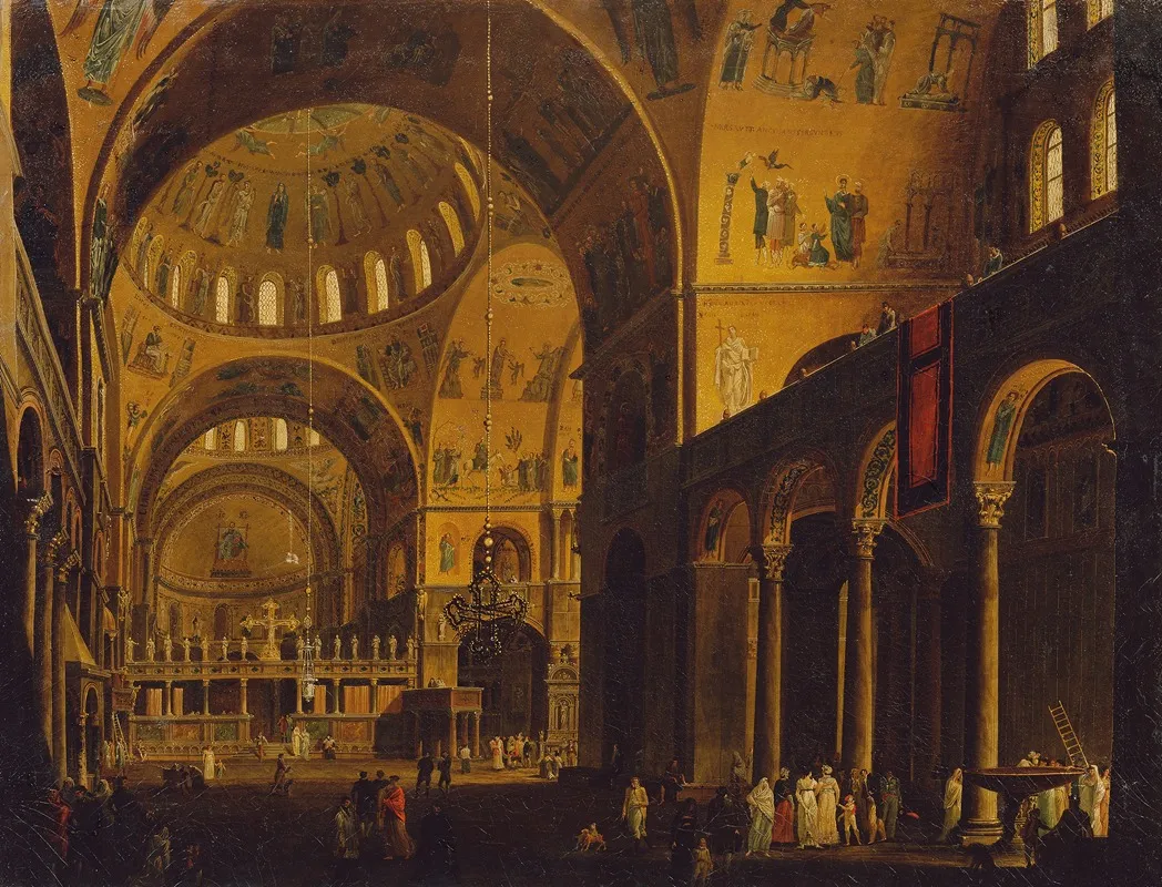 Das Innere Von San Marco Wall Art by Giuseppe Borsato - High-Resolution Digital Print