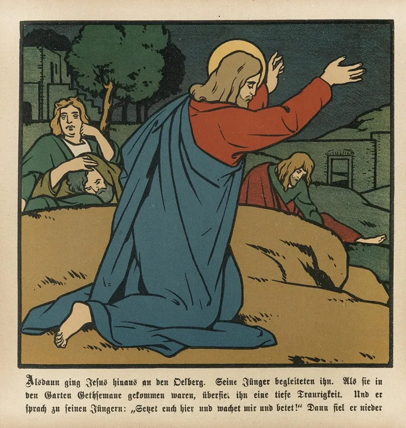 Das Leiden Jesu The Passion Of Christ Pl 10 Wall Art by Vereinigte Kunstanst - High-Resolution Digital Print