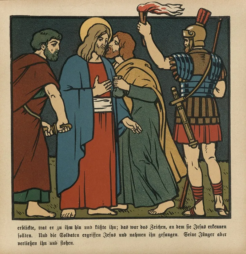 Das Leiden Jesu The Passion Of Christ Pl 13 Wall Art by Vereinigte Kunstanst - High-Resolution Digital Print