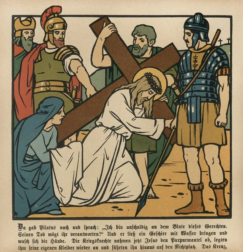 Das Leiden Jesu The Passion Of Christ Pl 18 Wall Art by Vereinigte Kunstanst - High-Resolution Digital Print