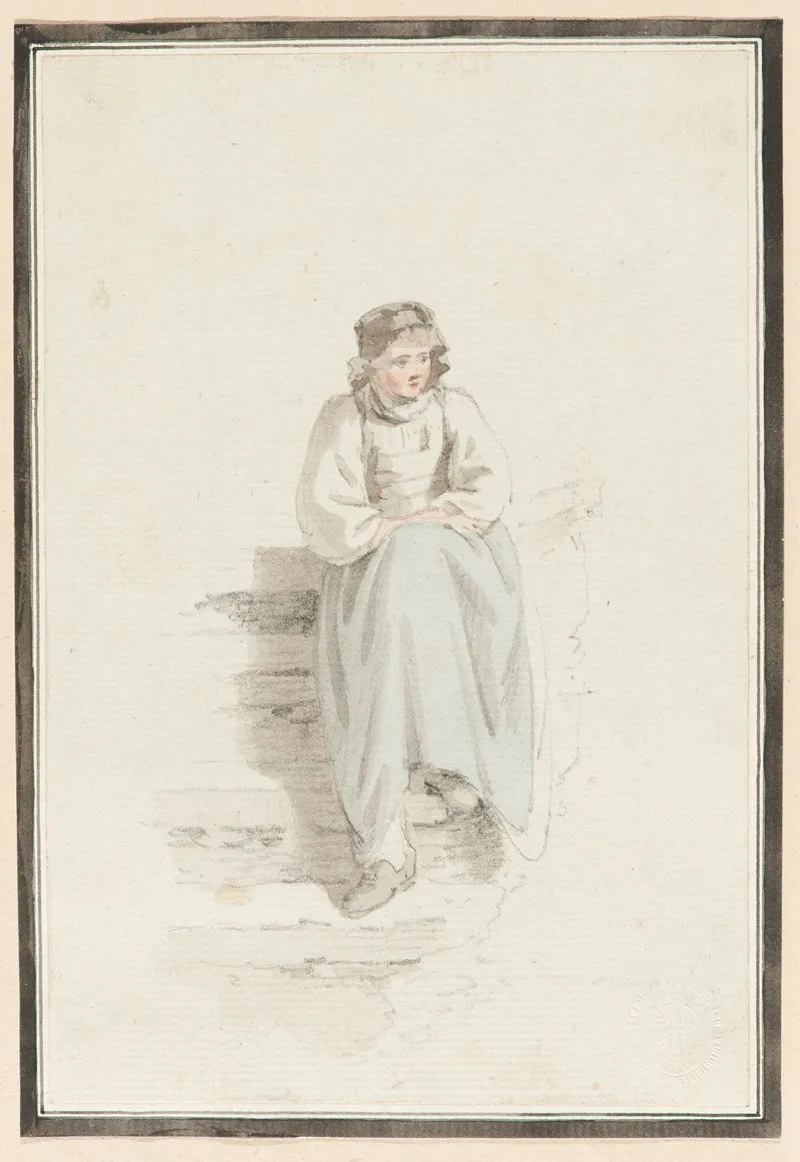 Das Madchen Auf Der Steintreppe