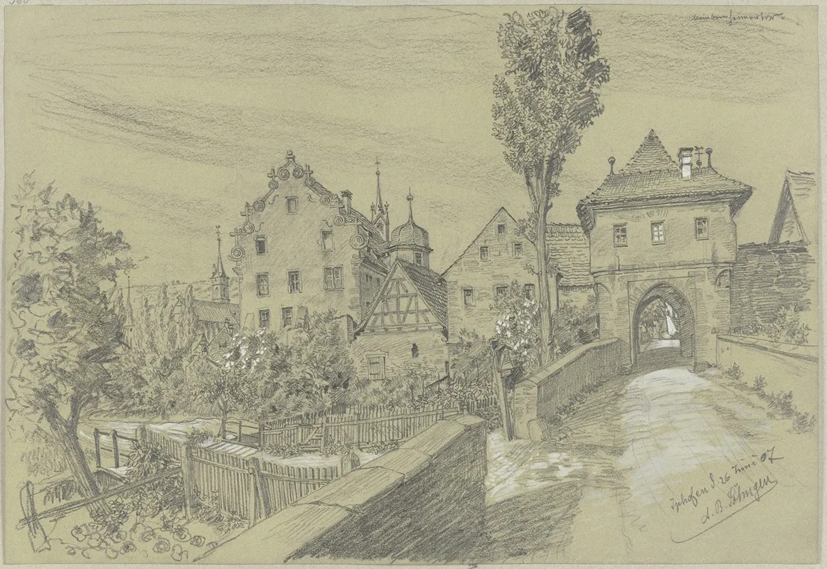 Das Mainbernheimer Tor In Iphofen Wall Art by Andreas Bernhard Söhngen - High-Resolution Digital Print