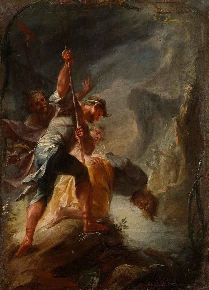 Das Martyrium Des Heiligen Adesius Wall Art by Johann Wolfgang Baumgartner - High-Resolution Digital Print