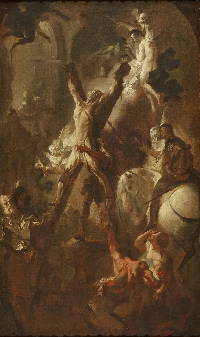 Das Martyrium Des Heiligen Andreas Wall Art by Franz Anton Maulbertsch - High-Resolution Digital Print
