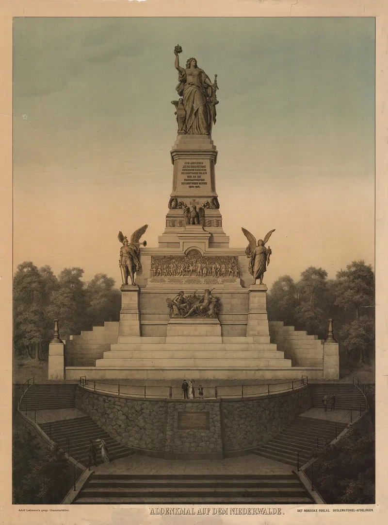 Das Nationaldenkmal Auf Dem Niederwalde Wall Art by Adolf Lehmann - High-Resolution Digital Print