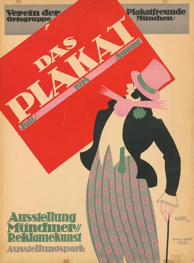 Das Plakat Ausstellung Munchner Reklamekunst Wall Art by Josef Geis - High-Resolution Digital Print