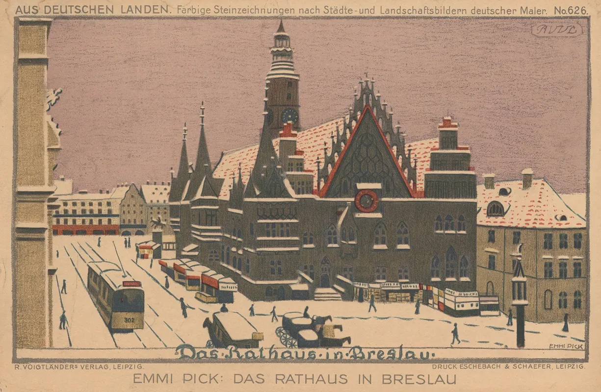 Das Rathaus In Breslau Wall Art by Emmi Pick - High-Resolution Digital Print
