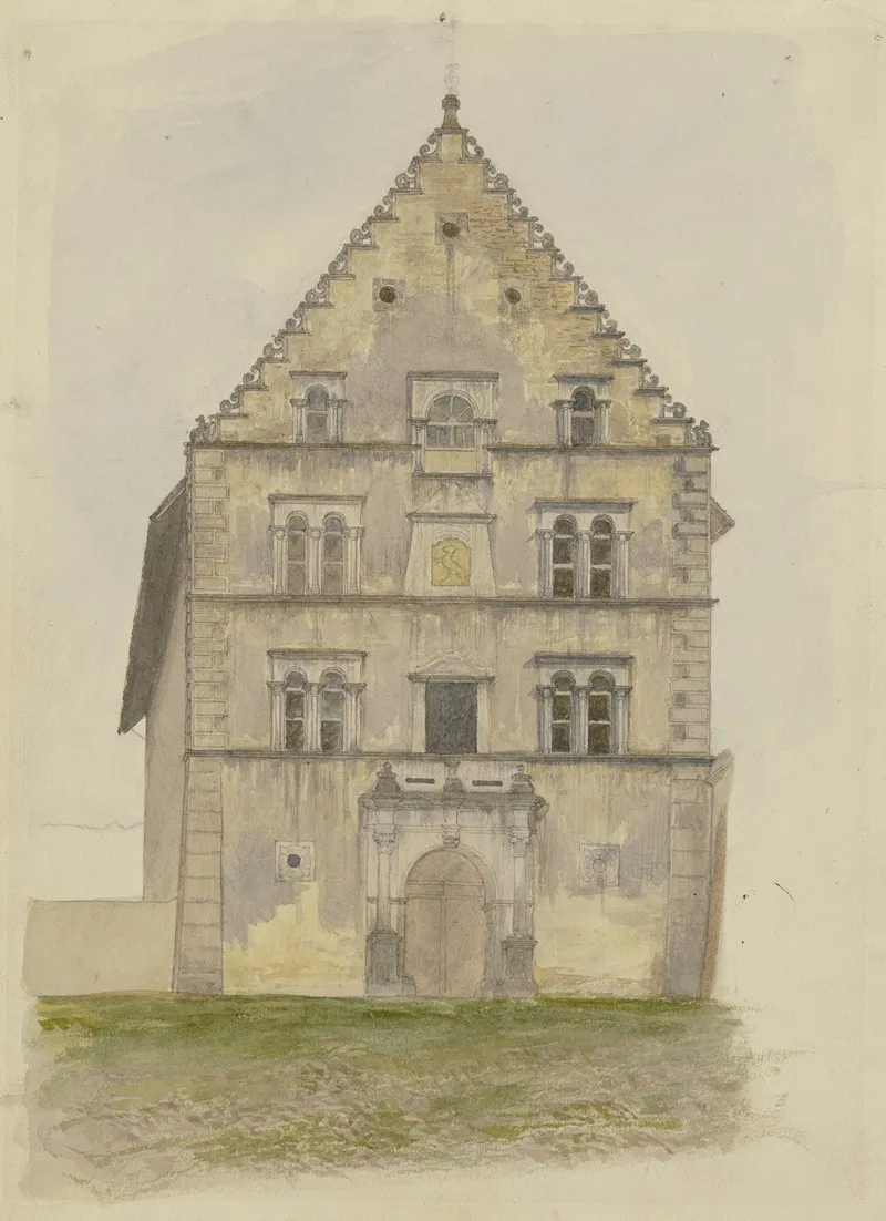 Das Rathaus Zu Karlstadt Am Main Wall Art by Josef Ferdinand Becker - High-Resolution Digital Print