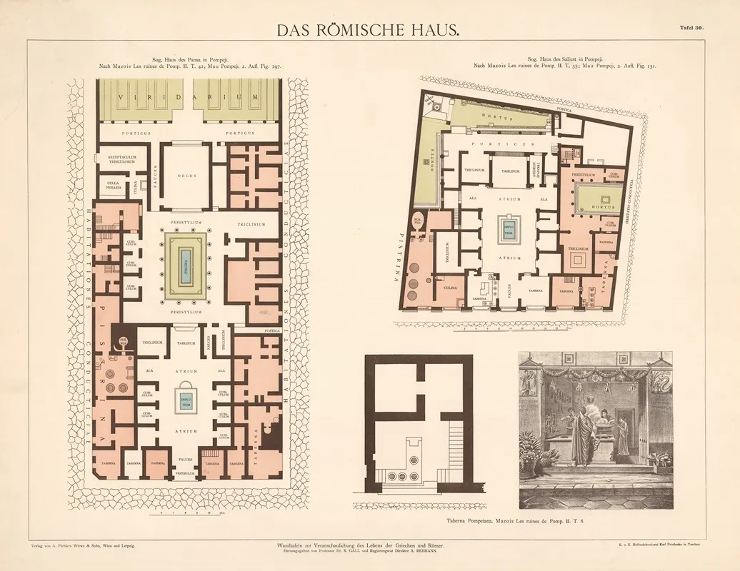 Das Romische Haus Wall Art by A. Pichlers Witwe &amp; Sohn - High-Resolution Digital Print