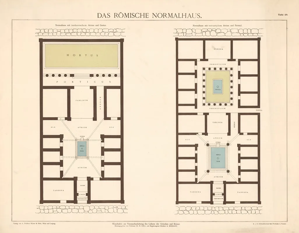 Das Romische Normalhaus Wall Art by A. Pichlers Witwe &amp; Sohn - High-Resolution Digital Print