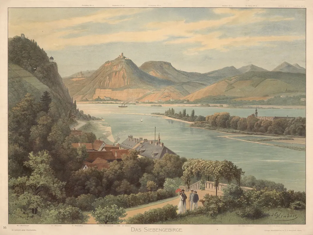 Das Siebengebirge Wall Art by Hermann Ludwig Heubner - High-Resolution Digital Print