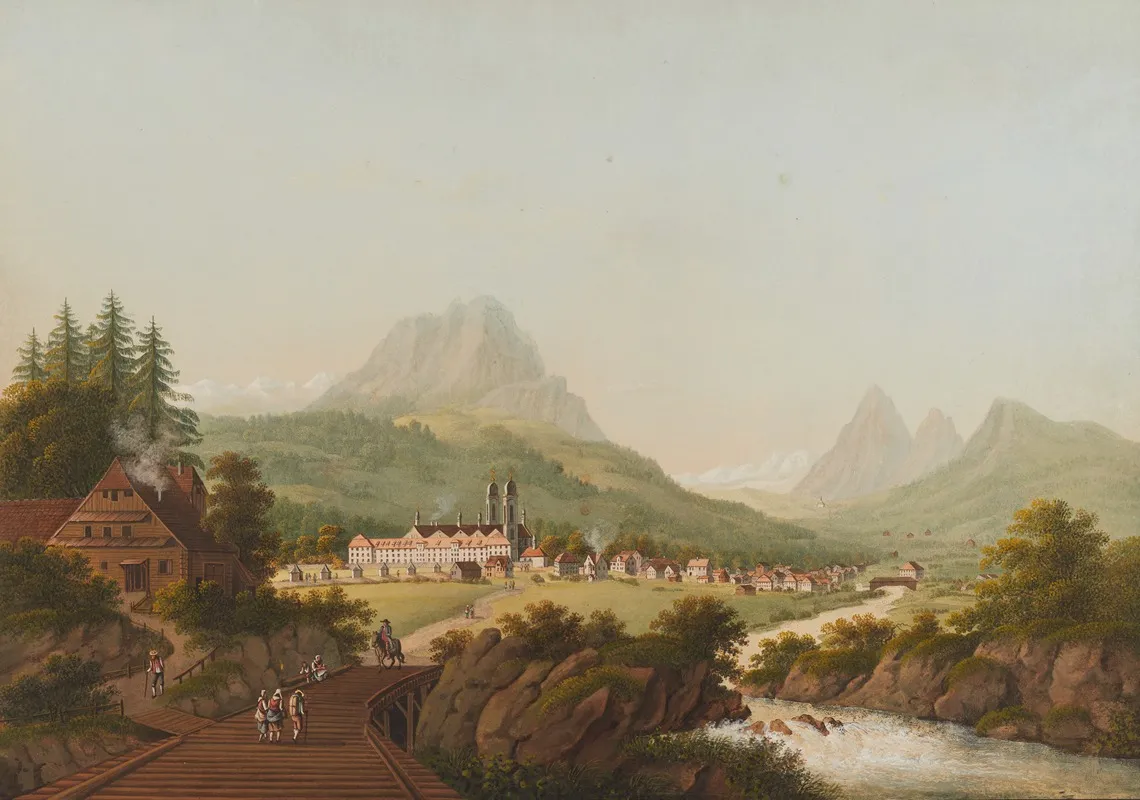 Das Stift Maria Einsiedeln Canton Schwyz Wall Art by Marquard Wocher - High-Resolution Digital Print