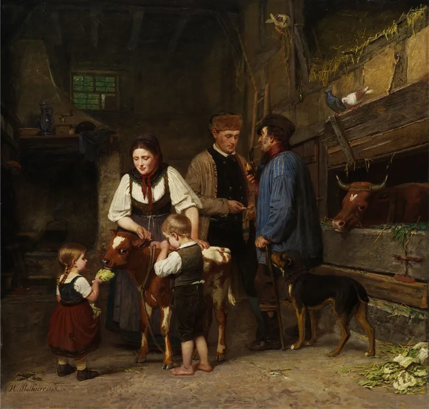 Das Verkaufte Kalb Wall Art by Hermann Plathner - High-Resolution Digital Print