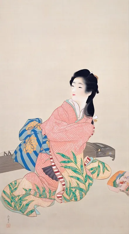 Daughter Miyuki Wall Art by Uemura Shoen - High-Resolution Digital Print