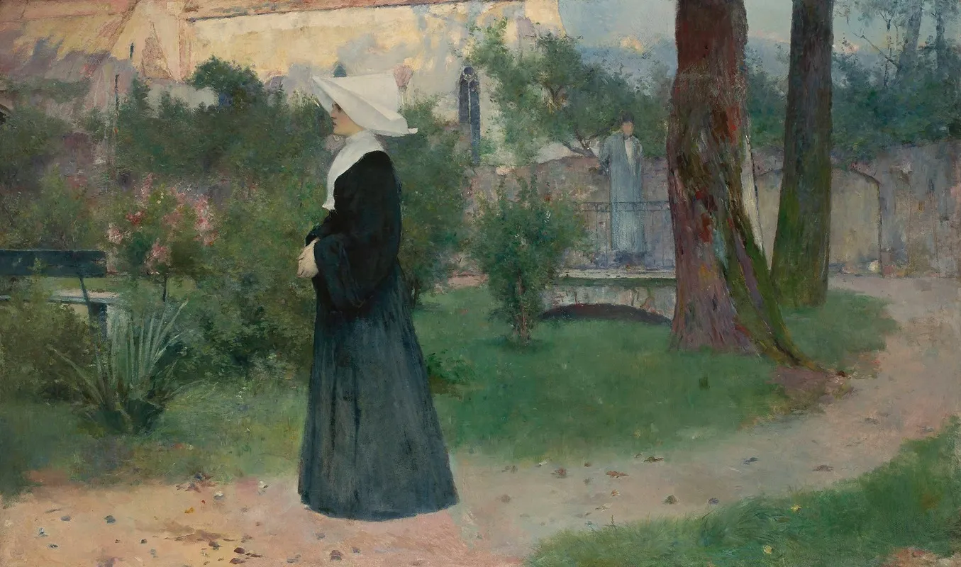 Daughter Of Charity In The Hospital Garden