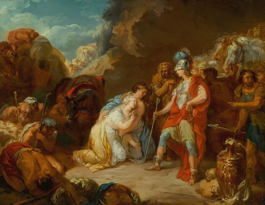 David And Abigail 2 Wall Art by Jean Pierre Saint-Ours - High-Resolution Digital Print