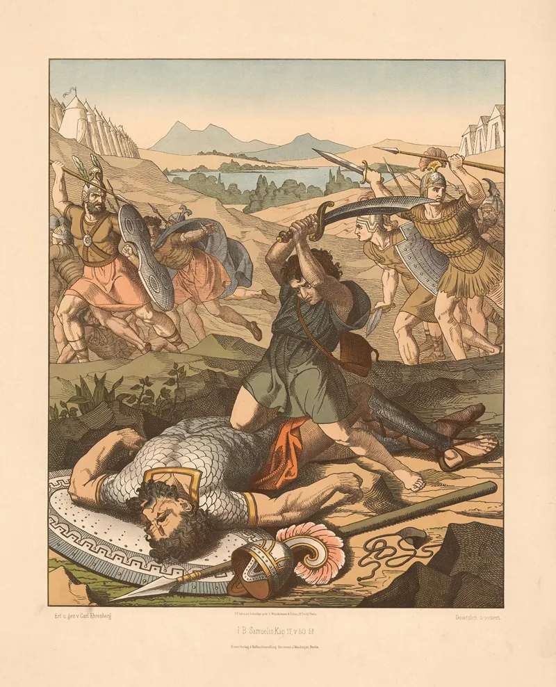 David And Goliath 12 Wall Art by Carl Ehrenberg - High-Resolution Digital Print
