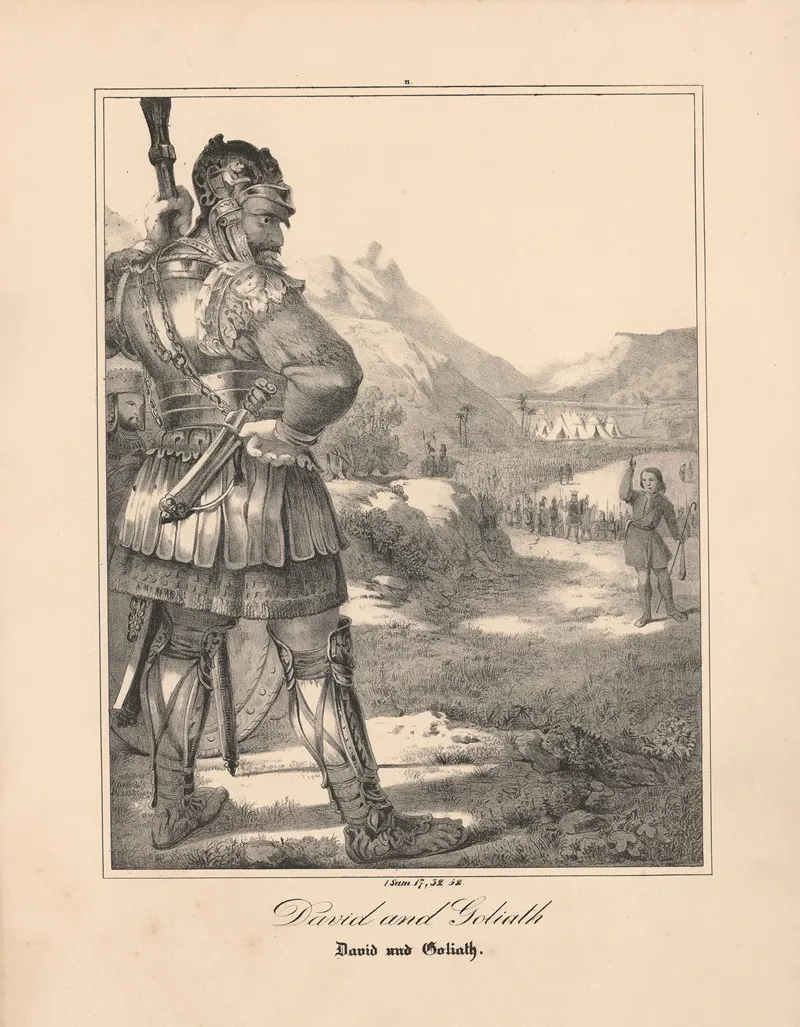 David And Goliath 15 Wall Art by Johann Baptist Sonderland - High-Resolution Digital Print
