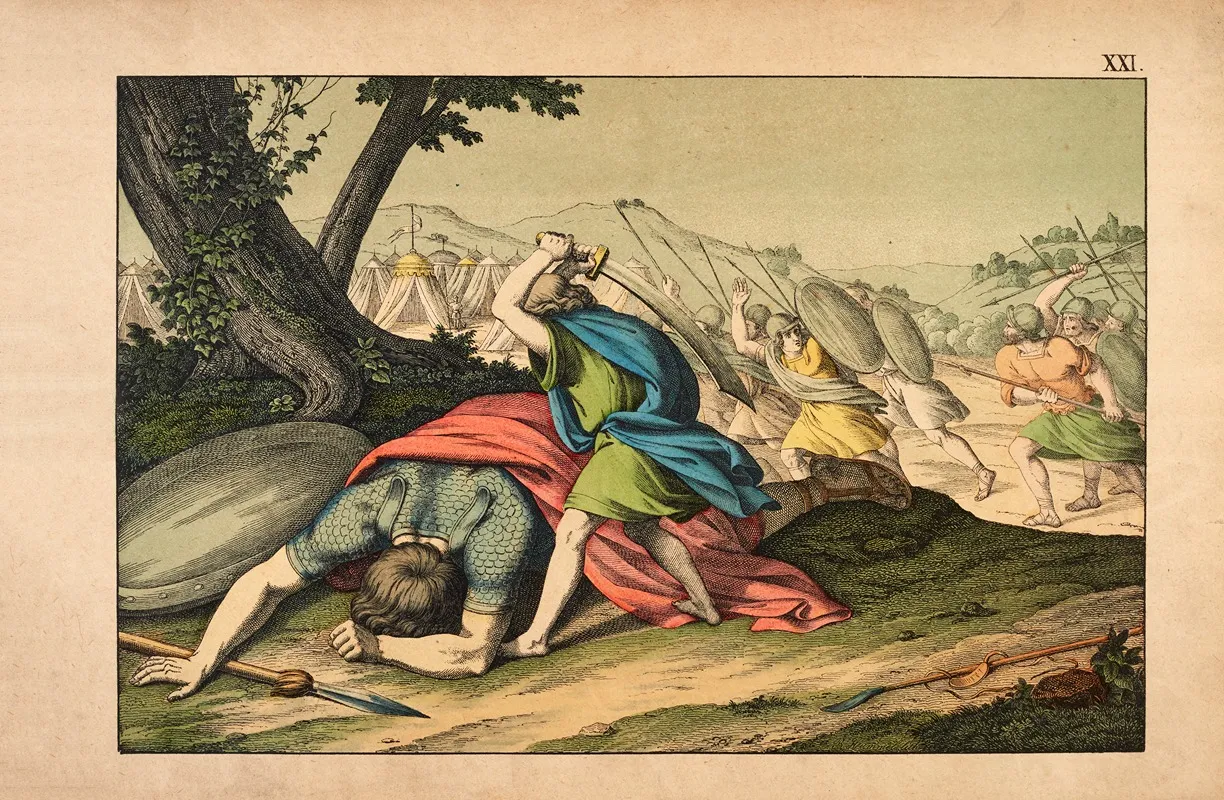 David And Goliath 19 Wall Art by Theodor Eckardt - High-Resolution Digital Print