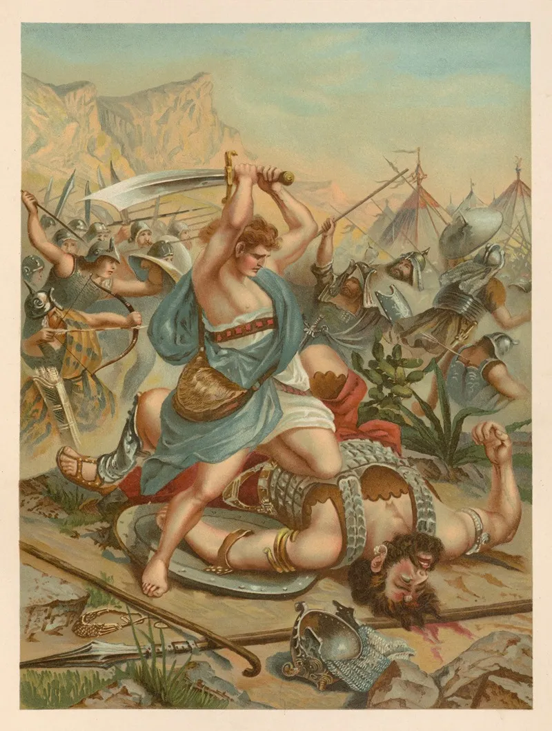 David Defeats Goliath Wall Art by Jan Ladislaw Sýkora - High-Resolution Digital Print