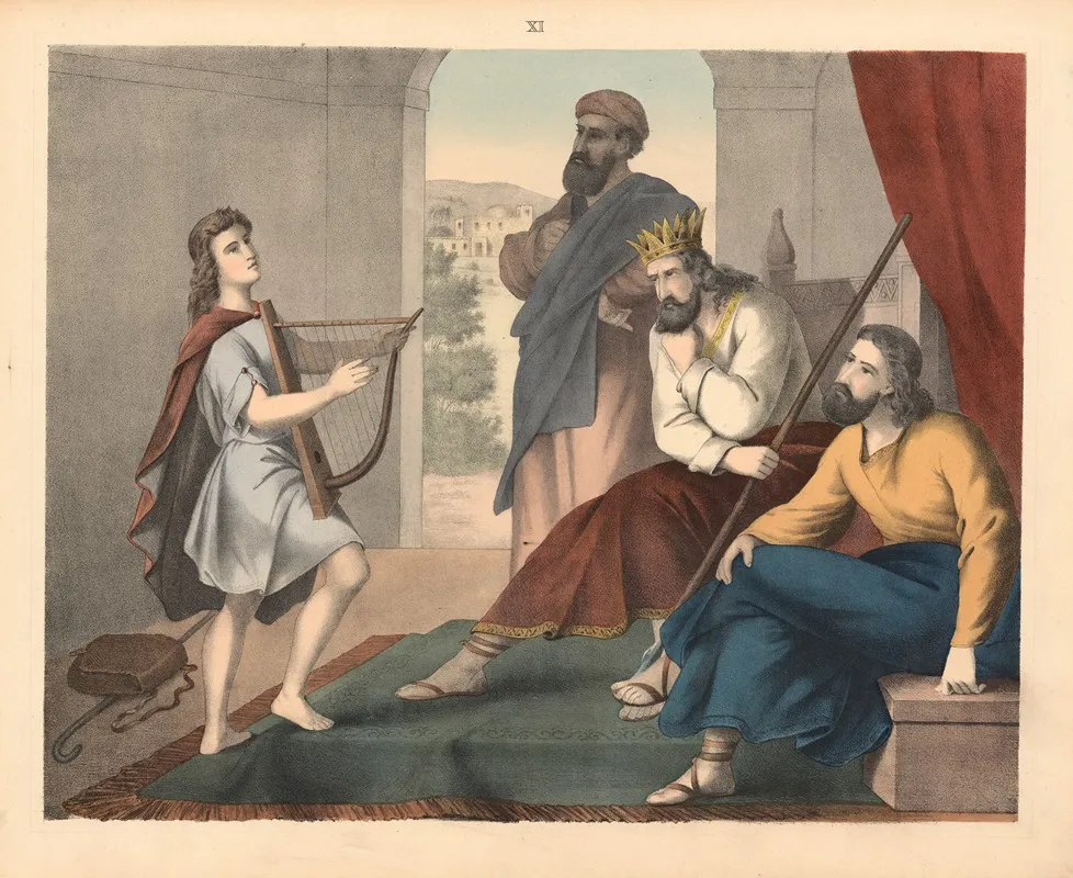 David Plays For Saul 2 Wall Art by Sandberg - High-Resolution Digital Print