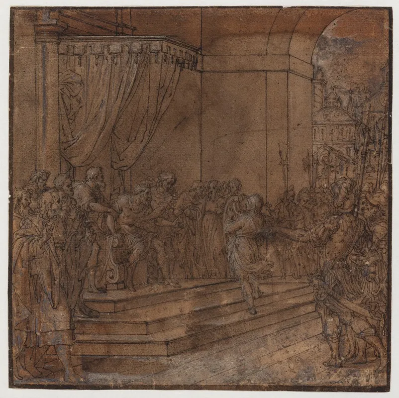 David Spiller Harpe For Sauls Trone Wall Art by Bartolommeo Cesi - High-Resolution Digital Print