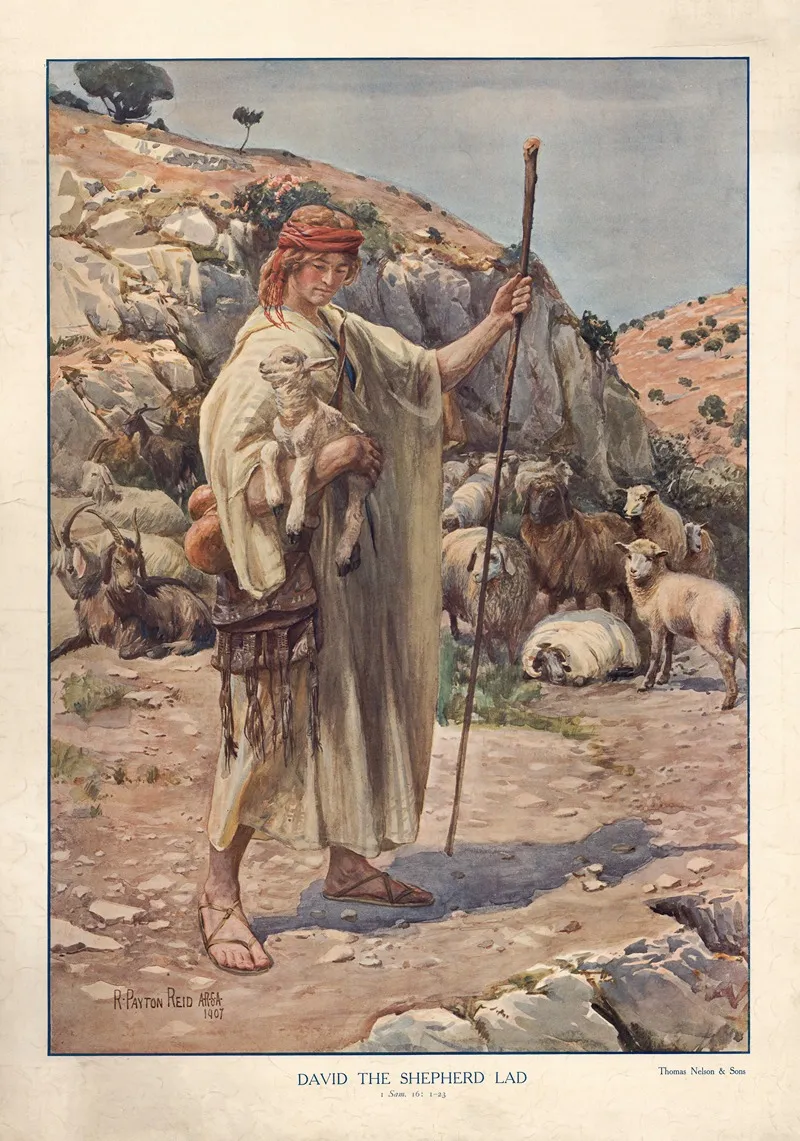 David The Shepherd Lad Wall Art by Robert Payton Reid - High-Resolution Digital Print