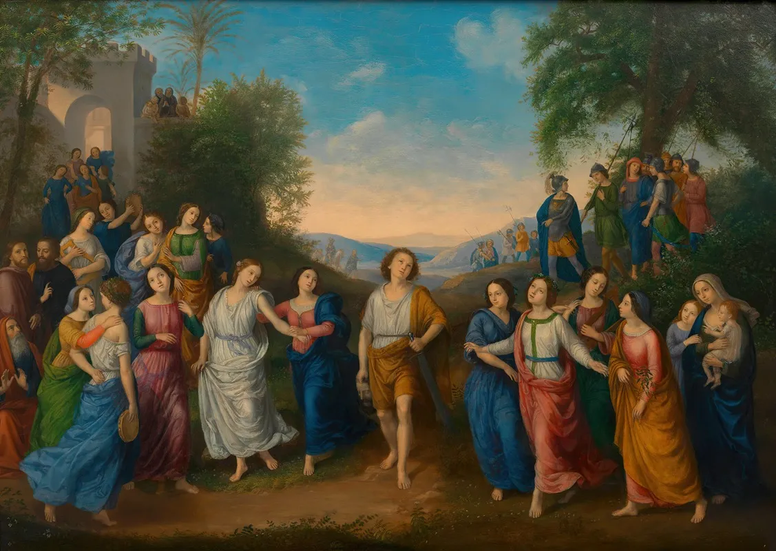 David Von Den Jungfrauen Begrust Wall Art by Franz Xaver Layr - High-Resolution Digital Print
