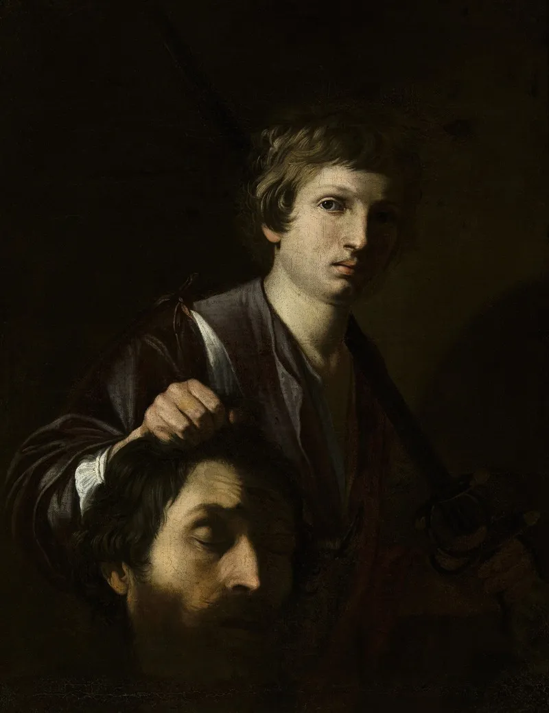 David With Goliaths Head 2 Wall Art by Nicolas Tournier - High-Resolution Digital Print