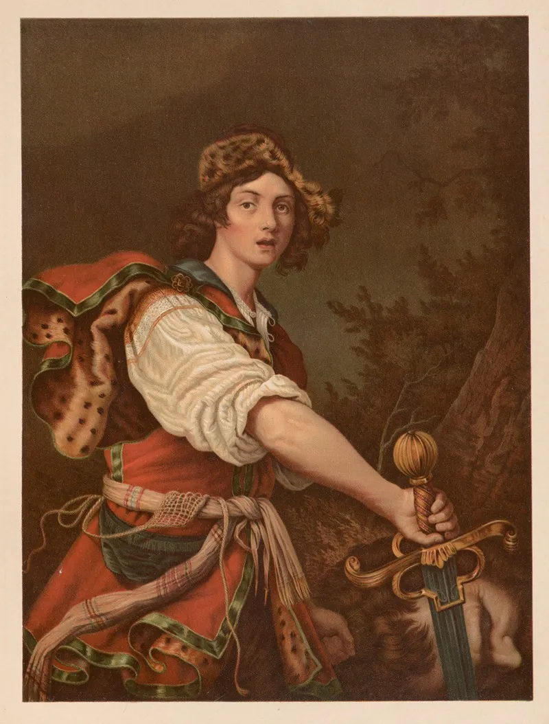David With Goliaths Head 3 Wall Art by Jan Ladislaw Sýkora - High-Resolution Digital Print