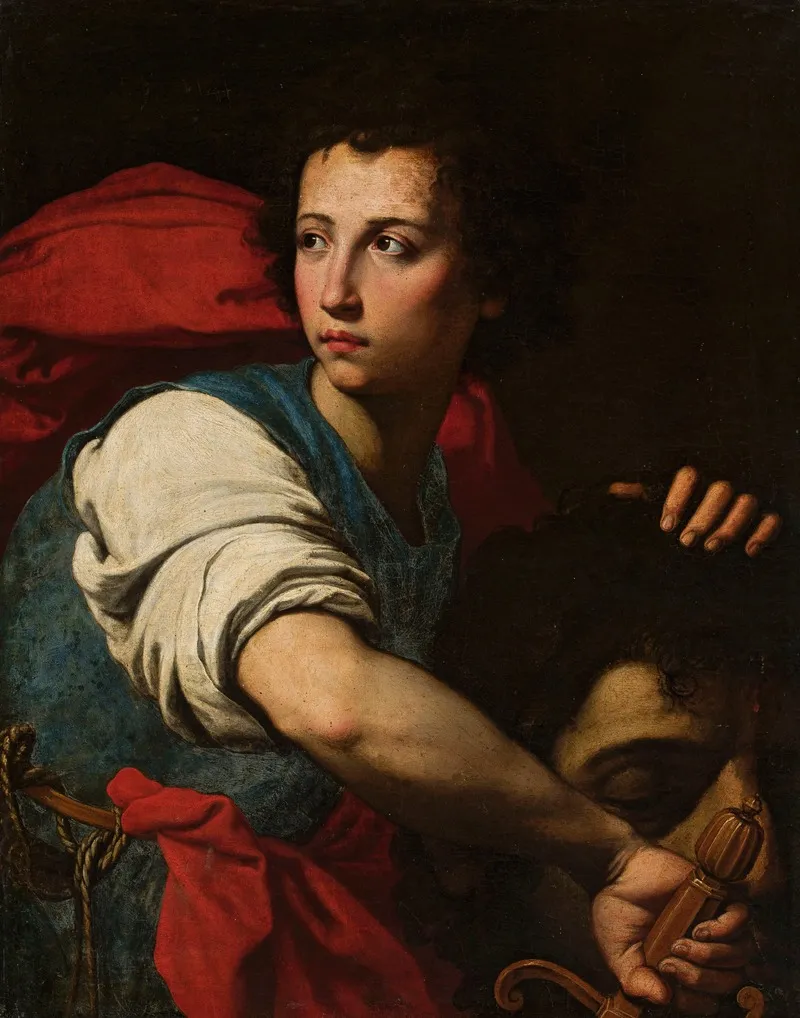 David With Goliaths Head Wall Art by Francesco Guarino - High-Resolution Digital Print