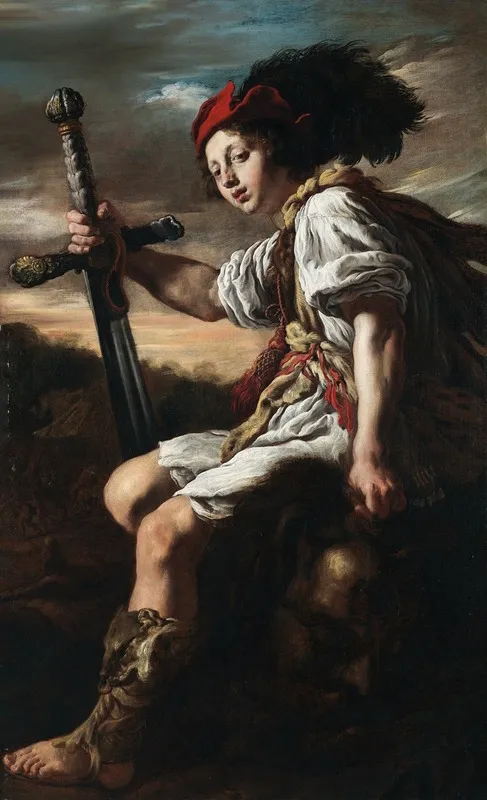 David With The Head Of Goliath 2 Wall Art by Domenico Fetti - High-Resolution Digital Print